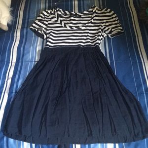 Stripped and flowy dress
